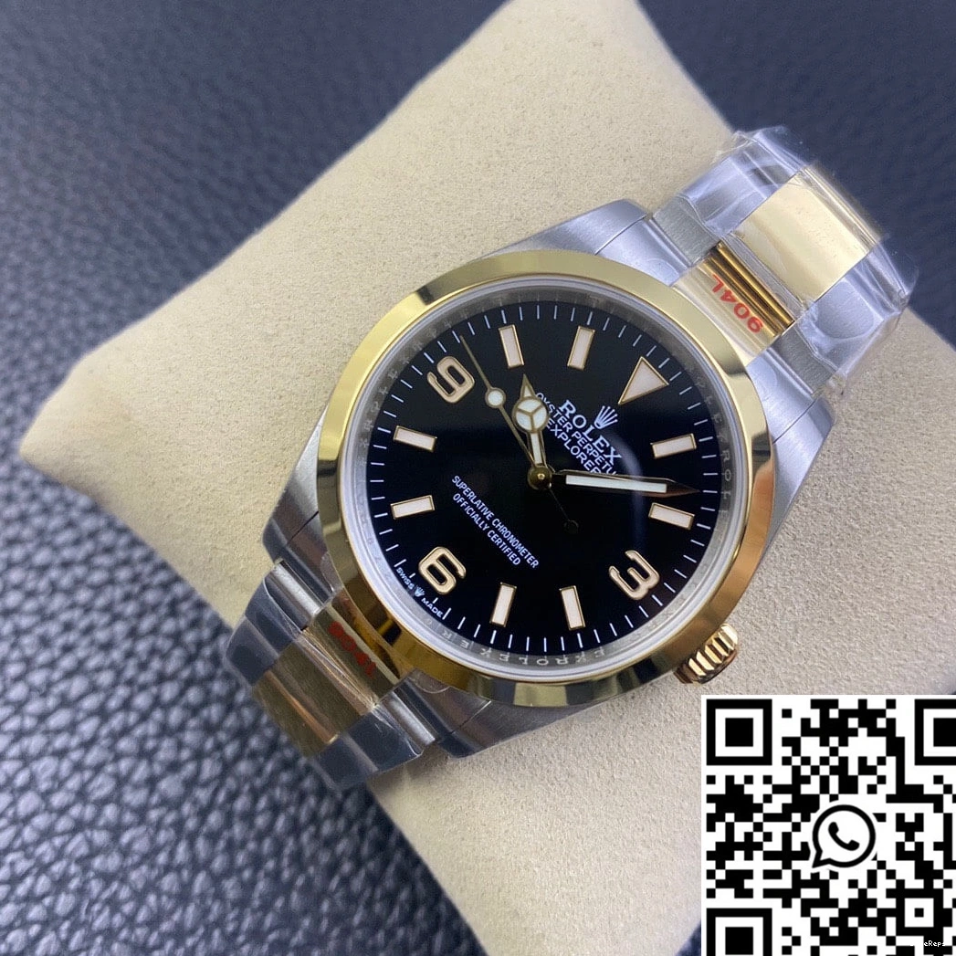 M124273-0001 Black Rolex Factory EW Explorer Dial 0923